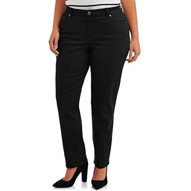 Terra & Sky - Women's Plus Size Repreve Classic Straight Leg Jeans with ...