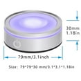 thumbnail image 2 of 2X LED Light Base with Sensitive Touch Round Colorful Stand Display for 3D Crystal Glass Art Photo Frame Silver Concave, 2 of 9