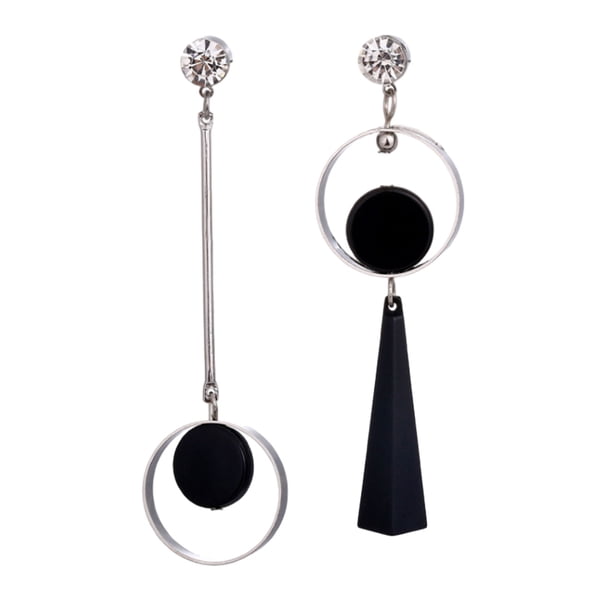 Sonducket Pendientes colgantes asimétricos geométricos elegantes y de moda de aleación, pendientes de plata para mujer Ropa, zapatos y accesorios Miscelánea Plata