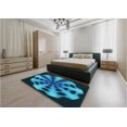 thumbnail image 4 of Ahgly Company Indoor Square Patterned Deep Teal Green Area Rugs, 5' Square, 4 of 6