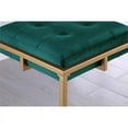 thumbnail image 6 of Nadia Square Padded Seat Bar Stool (Set of 2) Hunter Green and Gold, 6 of 11