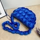 thumbnail image 1 of Bolso bandolera con forma de nube para mujer, bolsos suaves con asa superior, bolsos casuales fruncidos (azul), 1 of 8