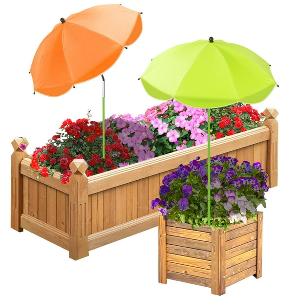Sombrilla de jardín ajustable Axcoix, paquete de 2 unidades, 66 cm
