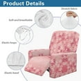 thumbnail image 4 of SCRAWLGOD Cherry Blossom Pink Recliner Cover 4-Piece Recliner Chair Covers Lazyboy Recliner Cover Furniture Protector Cover with Storage Pocket Reclining Slipcovers, 4 of 7