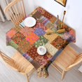 thumbnail image 2 of Pioneer Flower Floral Print Pattern Square Tablecloth,Waterproof Square Table Cover,Wipeable Spillproof Washable Table Cover for Home Kitchen Party Decor 42"X42"(107x107cm), 2 of 6