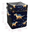 thumbnail image 5 of Starry Dinosaur Foldable Car Trash Can with Lid, Leak-Proof, and Hanging Storage Bag - Car Garbage Can, Car Trash Can, Trash Can for Car, 5 of 6