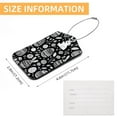 thumbnail image 5 of Square PU Leather 2 Pack Travel Tag - Bag Tag - Suitcase Tag with Privacy Cover and Stainless Steel Ring - Suitable for Travel, Backpack, and Handbag Easter Egg, 5 of 7