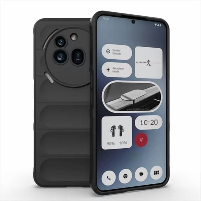 Luxury Case For Nothing Phone 3A Pro Cover Nothing Phone 3A Pro Funda Coque Soft Silicone TPU Phone Bumper Nothing Phone 3A Pro - Black