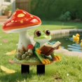 thumbnail image 4 of Birdeem Cute Flower-Holding Frogs Garden Stake, 4 of 6