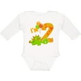 thumbnail image 3 of Inktastic Happy Dinosaur Second Birthday-green Boys or Girls Long Sleeve Baby Bodysuit, 3 of 5