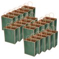 thumbnail image 1 of Bolsa de papel Kraft de 20 piezas, bolsa ecológica reutilizable para regalos de ropa, 21 x 11 x 27,5 cm (verde oscuro), 1 of 14