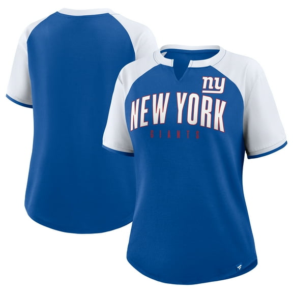 Women's Fanatics Royal/White New York Giants Height Advantage T-Shirt