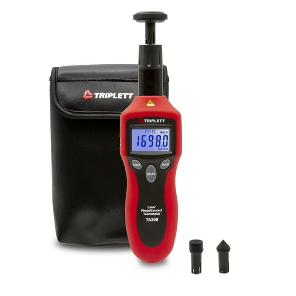 Triplett TA200 Contact and Non-Contact Laser Photo Tachometer with Certificate of Calibration to NIST (TA200-NIST)