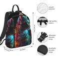 thumbnail image 2 of Balery Neon Spectrum Cat Portrait Mochila Ligera para Hombres y Mujeres – Resistente y Impermeable, Ideal para la Escuela, el Trabajo, los Viajes y el Uso Diario, 2 of 7