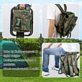 thumbnail image 4 of Folding Stool Backpack Insulated Cooler Bag, Collapsible Camping Hunting Fishing Multifunction Chair with Front Pocket and Bottle Pocket for Outdoor Events, Hiking,   avel, Beach, 4 of 6