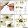 thumbnail image 7 of Christmas Tree Ornaments Set with Glitter Poinsettia, Bows, Ribbons, 7 of 7