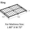 thumbnail image 2 of Lutown-Teen 7 inch King Size Bed Frame Sturdy Mattress Foundation, Heavy Duty Metal Platform with Steel Slats Support No Box Spring Needed, Noise Free, Easy Assembly, Black, 2 of 4