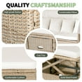 thumbnail image 6 of 4-Piece UV-Proof Resin Wicker Outdoor Sectional Sofa Set with Retractable Canopy & Lifting Table, Adjustable Reclining Positions, Space-Saving Design, Cushioned Comfort & Effortless Assembly, Beige, 6 of 8