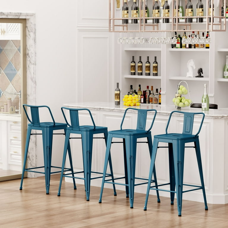 Navy metal bar stools sale