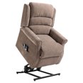 thumbnail image 4 of Boyel Living Power Lift Recliner Chair Massage Sofa Living Room Chair for Elderly with Side Pocket，Remote Control，Chenille Knit Fabric，Brown, 4 of 8
