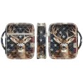 thumbnail image 2 of Xoenoiee Deer Camo American Flag Print Bible Cover Case for Women Men Large Bible Cover with Handle Quilted Bible Carrying Case Bible Study Supplies Accessories with Pocket, 2 of 7