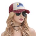 thumbnail image 6 of Men Women Uruguay Flag Baseball Cap Golf Dad Hat Adjustable Low Profile Cotton Hat, 6 of 7
