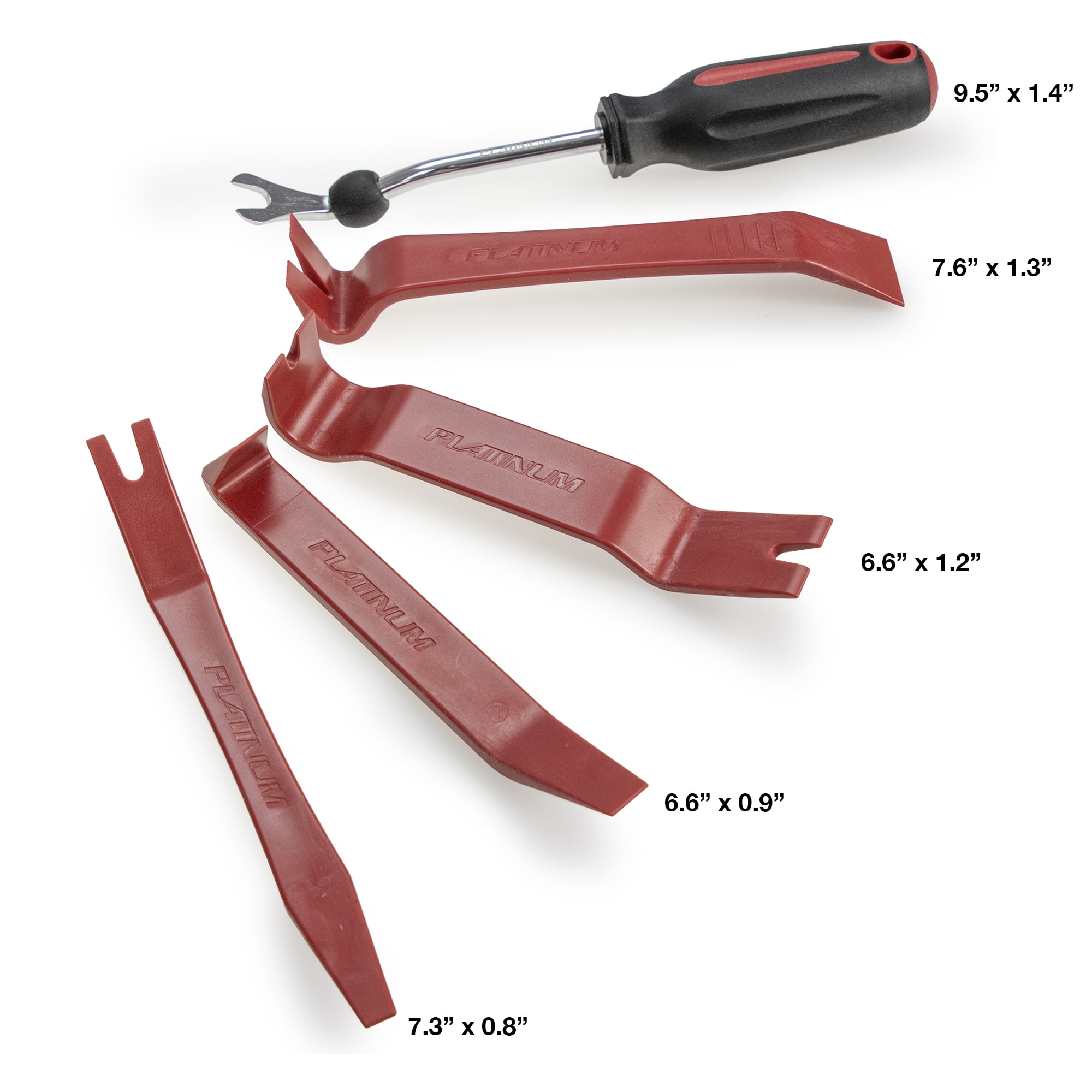 Platinum Series 5-Piece Nylon Pry Tool for Car Trim, Panel and Dashboard Removal