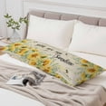 thumbnail image 6 of Summer Sunflower Body Pillow Cover 20 x 60 Inch Decorative Pillow Cover Vintage Floral Botanical Bee Farmhouse Lumbar Pillowcase Seasonal Rectangle Cushion Case for Couch Sofa Bed Living Room, 6 of 9