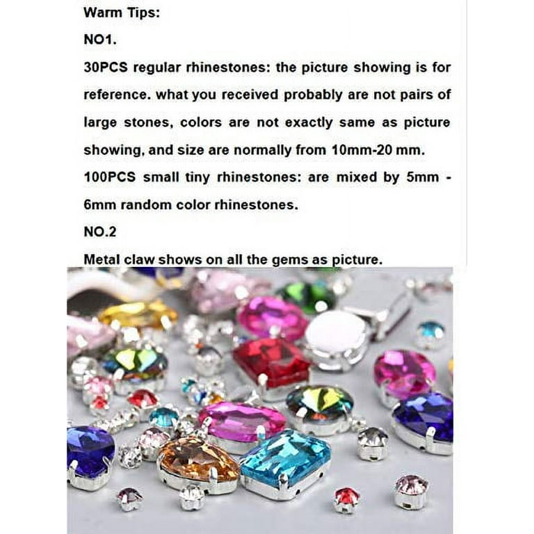 460 Pieces Sew on Rhinestones Glass Sewing Claw India