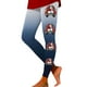 thumbnail image 1 of Mallas Afelpadas Gibobby Leggings para Mujer Leggings de entrenamiento bloque de color estampado navideño Aqua XL, 1 of 5
