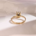 thumbnail image 3 of vylahjewellery Unique Dainty Proposal Ring Radiant Cut Engagement Ring Birthday Gift for Wife Hidden Halo Vermeil Rose Gold Pave Band Wedding Ring, 3 of 6