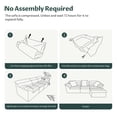 thumbnail image 3 of COPIAE 112" Modular Cloud Sectional Couch with Ottoman, Modern Upholstered Compressed Sofa with Deep Seat, Comfy L-Shape Corduroy Couches for Living Room, No Assembly Required, Camel, 3 of 9