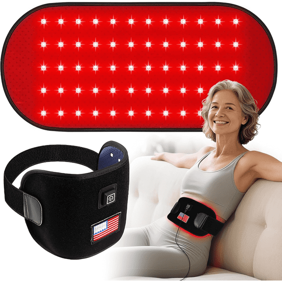 Red-Light-Pad, 12.4*6.1IN, 2026 Upgraded 4 Modes near Infrared Light Dual-Wave LEDs, Flexible for Wrist Knee Elbow