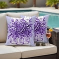 thumbnail image 4 of Eucalyptus Purple Outdoor Waterproof Pillow Covers, Stripes Bottle Flower Cactus Plant Decorative Square Throw Pillowcase Sofa Cushion Sham for Patio/Couch/Chair, 26"x26" 2 Pack, 4 of 8