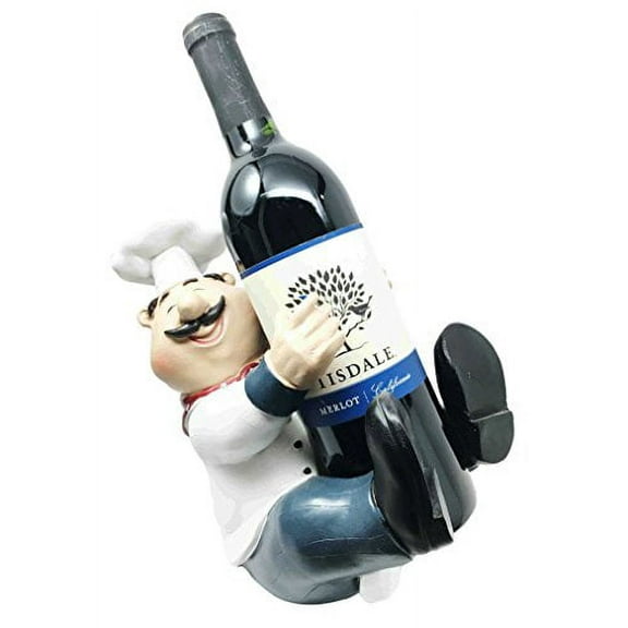 For The Love Of Wine Sous Chef Marco Hugging Wine Bottle Holder Kitchen Figurine