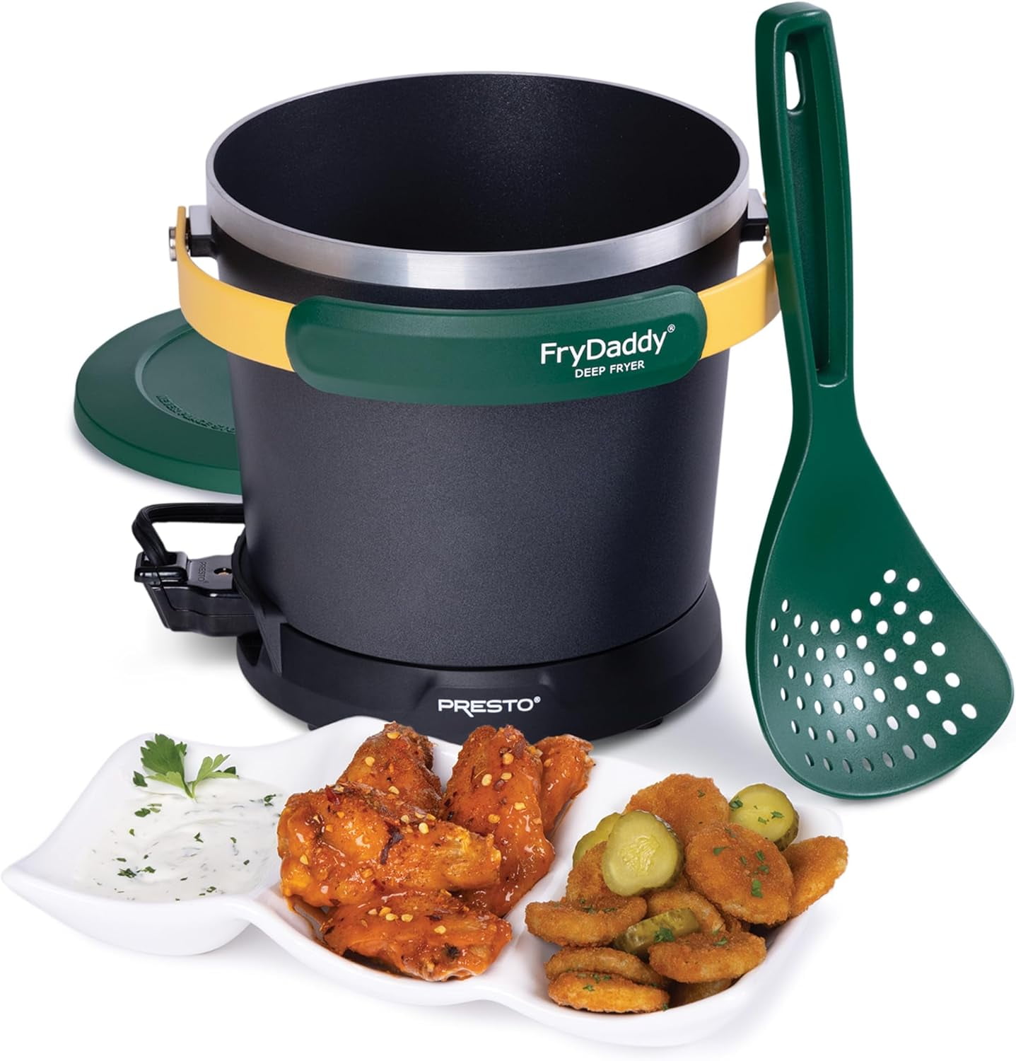 Presto FryDaddy Electric Deep Fryer, Green/Gold