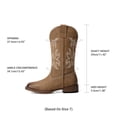 thumbnail image 2 of DREAM PAIRS Women's Cowboy Boots Mid Calf Western Cowgirl Boots Wide Square Toe Pull-On Embroidered Boots with Block Heel, 2 of 6
