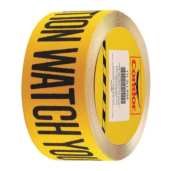 Condor Anti-Slip Tape,Black/Yellow,3in x 60 ft. GRAN13520