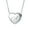 Silver-A, variant on Womens C - Plain Script Alphabet A-Z Monogram Heart Pendant Necklace Sterling Silver