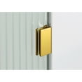 thumbnail image 4 of Glass Warehouse  36" x 78" Frameless Shower Door - Single Fixed Panel Fluted Frosted Radius Satin Brass 36 Inch - Right Satin, 4 of 5