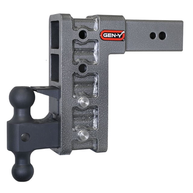 Gen-Y Hitch Remorque Hitch Support à Bille GH-1724 Méga-Robuste; Convient au Récepteur de 3 Pouces; Poids Brut de Remorque 32000; Réglable; Non Escamotable; Chute de 9 Pouces/montée de 9 Pouces