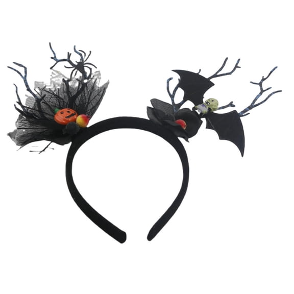 Headbands for Women Soft Halloween Black Flower band Headpiece Headwear Girl Decor Sweatbands Cool Women's Hair Accessories