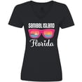thumbnail image 3 of Inktastic Sanibel Island Florida Vacation Women's V-Neck T-Shirt, 3 of 5