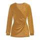 thumbnail image 4 of Uootdi Plus Size Sequin Tops for Women Sparkly Glitter Bow Crewneck Long Sleeve Shirts Evening Party Night Top Going Out Pullover Gift, 4 of 6