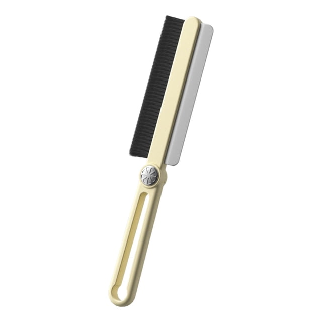 Cepillo para grietas, pequeño y moderno, para esquinas, limpieza de huecos y ranuras de ventanas. Blanco lechoso