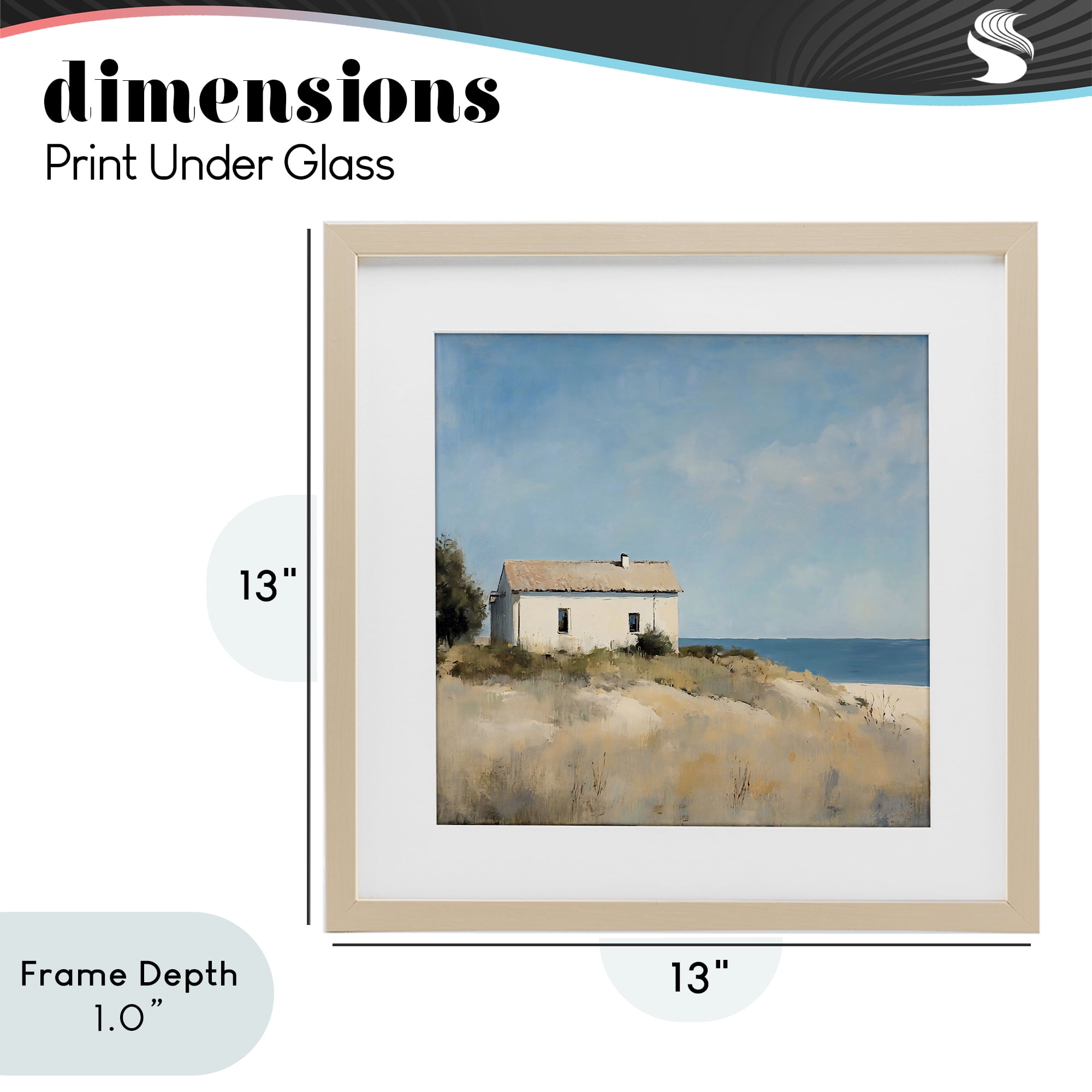 Stupell Industries Simple Beach House on Dunes Birch Framed Print Under Glass, design by Creative Studio