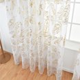 thumbnail image 3 of Yeacher Rideaux Transparents Imprimé Plumes pour Salon Porte Patio 1, 3 of 8