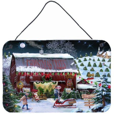 Planting Christmas Tree Farm Caroline's Treasures Christmas Tree Farm by Tom Wood Painting Print Plaque ()
