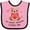 Pink and Black, variant on Inktastic My Great Grandpa Loves Me Bear and Hearts Boys or Girls Baby Bib