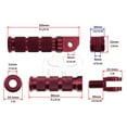 thumbnail image 2 of Red Round Front Foot Peg Set Honda CBR 600 RR Rider Main Step Footrest Bar, 2 of 3